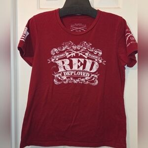 Grunt Style: Women's "Remember Everyone Deployed" T-shirt. Size XL.